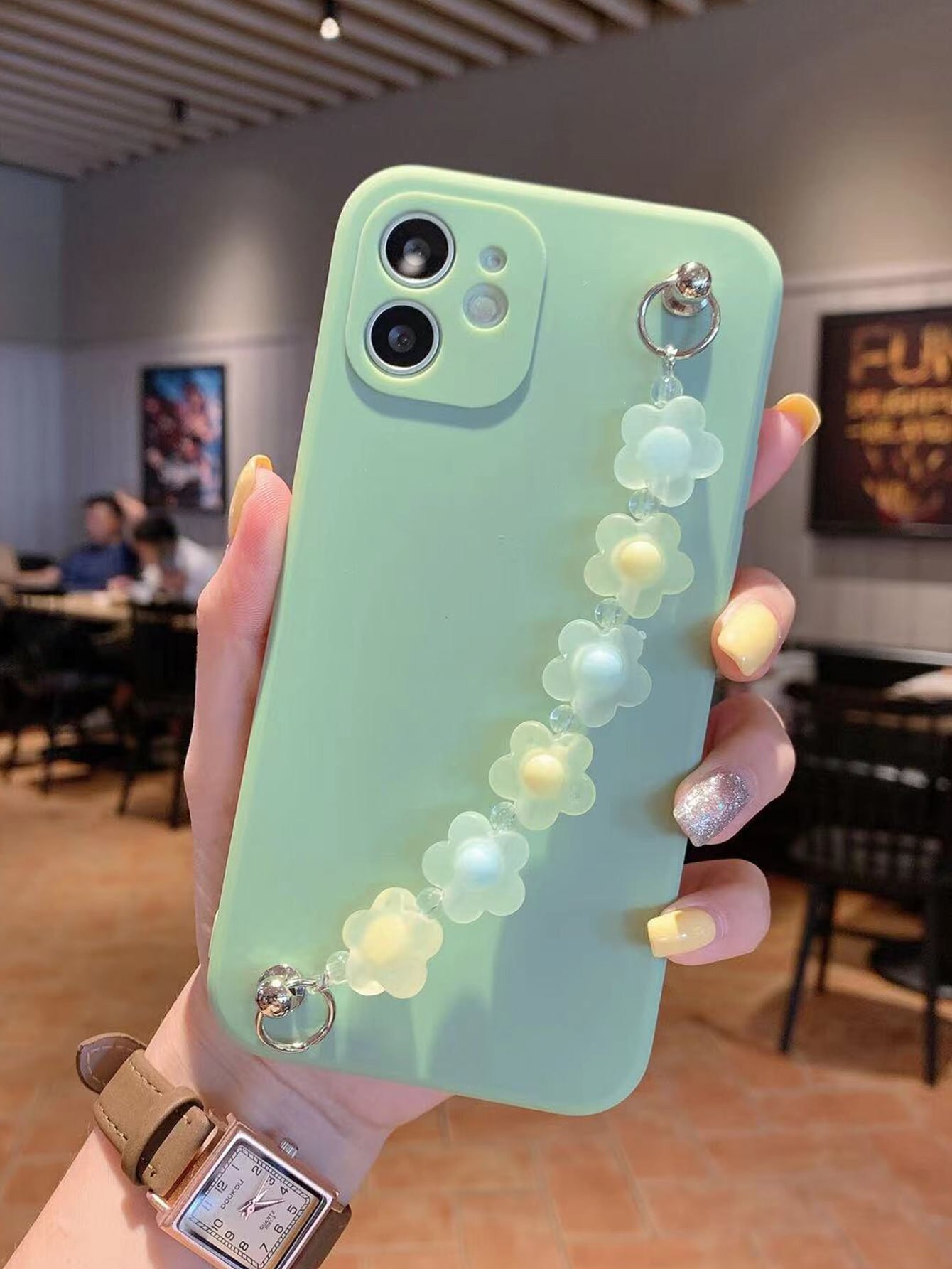 Pastel Flower Print Bead Chain Phone Case for Iphone 11 12 13 Etsy