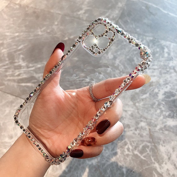 Luxury Rhinestone Diamond Phone Case for iPhone 15 14 11 12 13 Pro Max  Cover iPhone X XR XS Max 7 8 Plus SE Crystal Clear Shockproof Bling 