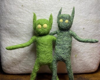 Duendes de bolsillo de fieltro con aguja: Duendes de Hopkinsville