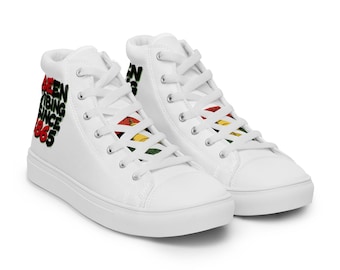 Juneteenth - Men’s high top canvas shoes