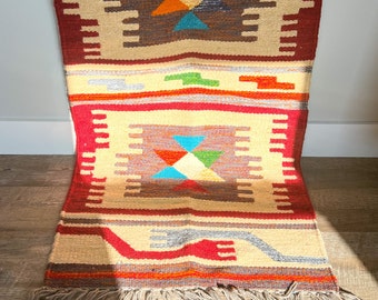 5.2 x 2.5 handwoven Egyptian Rug, Handmade Runner Rug, Beautiful Living Area Rug