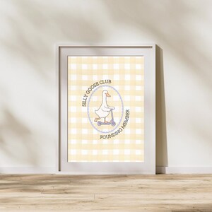 Silly Goose Club- Yellow Gingham Wall Art