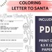 Letter to Santa Coloring Page, Printable Dear Santa Letter, Christmas ...