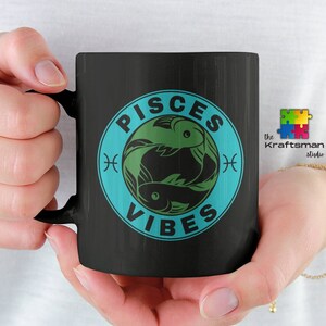 Pisces Zodiac Coffee Mug, Pisces Astrology Cup, Pisces Horoscope Mug, Pisces Zodiac Sign, Pisces Birthday Mug