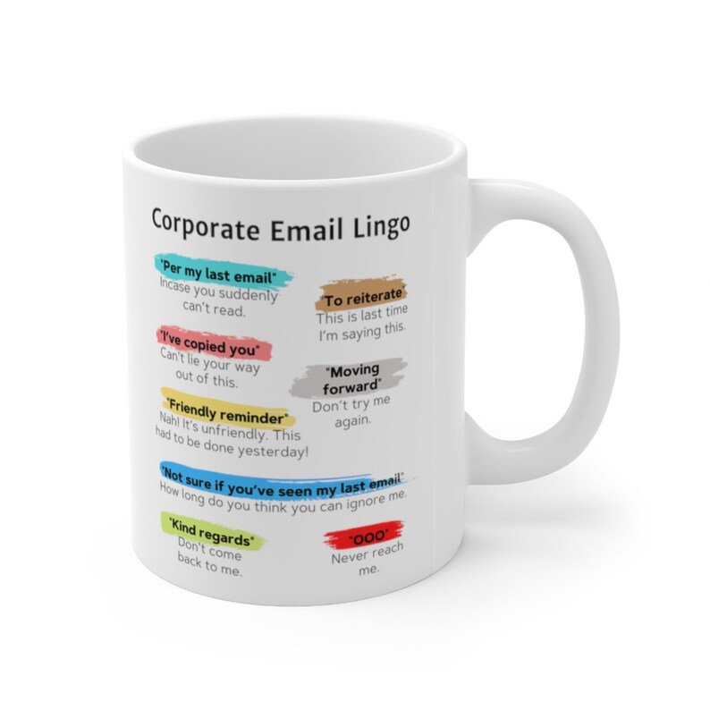Corporate Email Lingo Fun per My Last Email Office Humor - Etsy