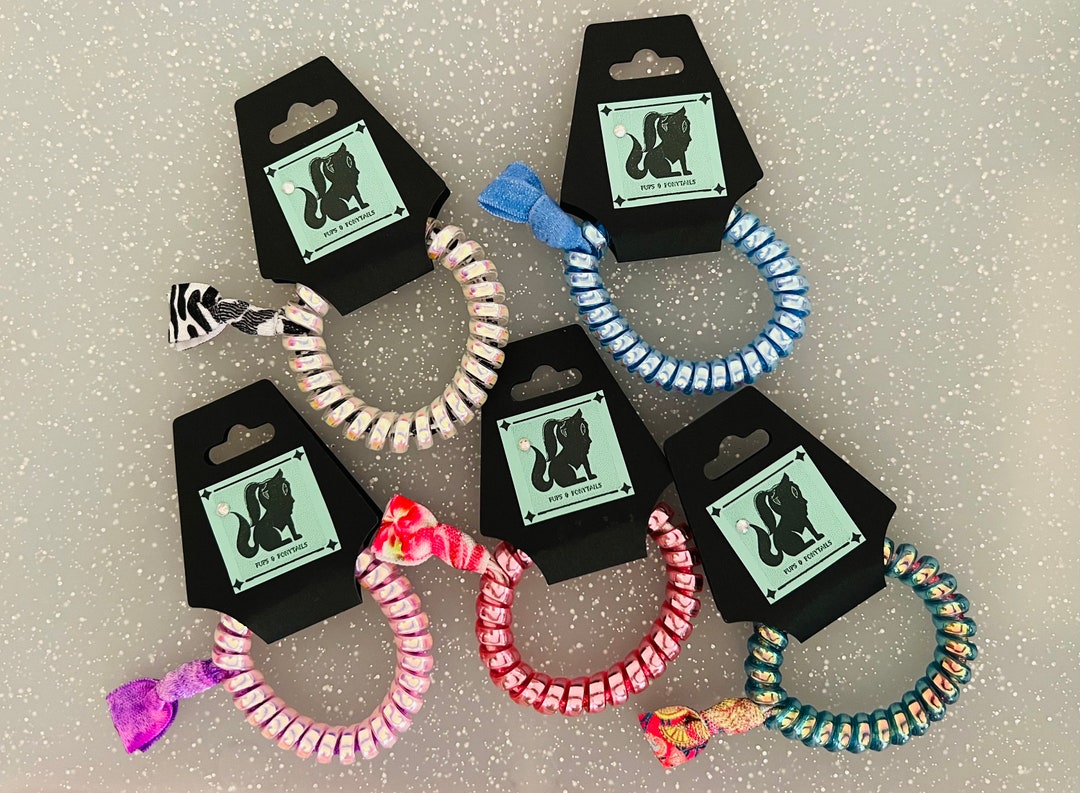 Spiral Hair Tie With Ribbon Hair Tie Coil Hair Tie Jelly Hair Tie