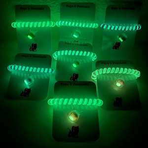 Glow-In-The-Dark | Glow-In-The-Dark Hair Ties | Coffee Accessories | Coffee Jewelry | Spiral Hair Tie | Hair Tie Bracelet | Rave | EDM