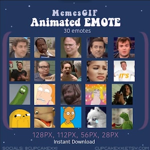 Memes Emote | 30 animated emotes | Instant Download | Twitch