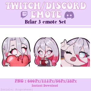 Briar 3 emotes set | League of Legends | Twitch & Discord | Instant Download