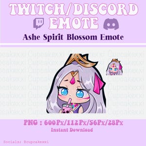 Ashe Spirit Blossom skin | Emote | League of Legends | Twitch & Discord