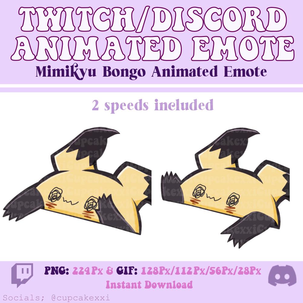 Mimikyu bongo animated emote | 2 speed included | Pokemon emote | Twitch animated emote