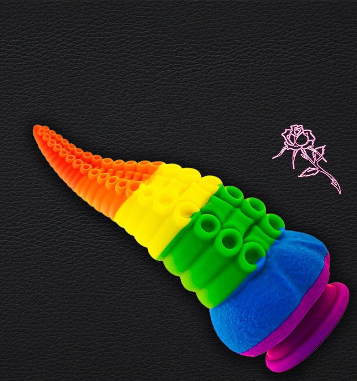 Rainbow Tentacle Dildo Silicone Dildo Huge Dildo Yoandoy Etsy