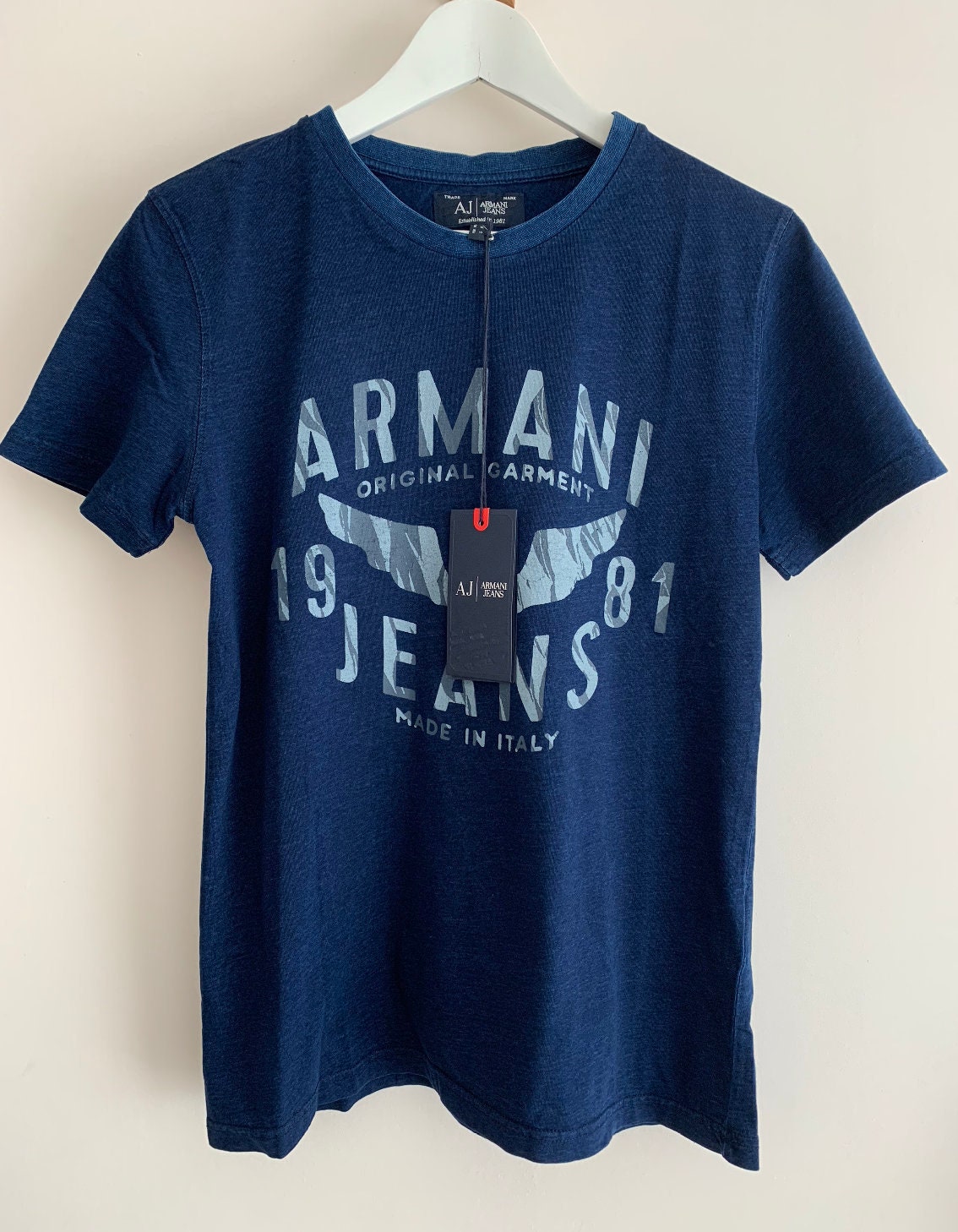 Armani Jeans Fit Dark Blue Men's Tshirt - Etsy