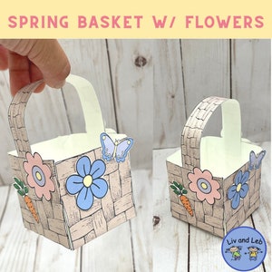 Easter Basket Craft- Printable Brown Wicker Baskets