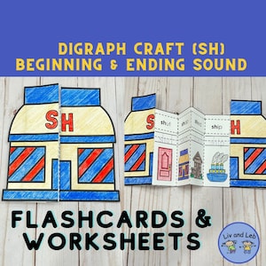 Digraph Craft- Consonant Digraph flashcards- Digraph worksheets
