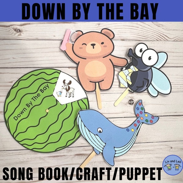 Preschool Rhymes song book and craft Down by the Bay