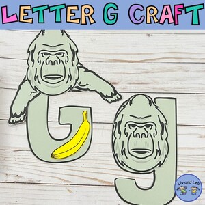 Letter G Gorilla Craft: klanken van het alfabet (digitale download)