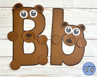 Letter B Alphabet Craft- Alphabet Phonics Craft- Bear Craft