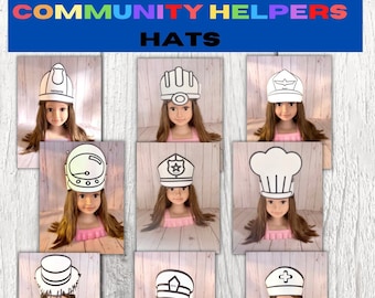 Community Helper craft-birthday hats-costume dramatic play