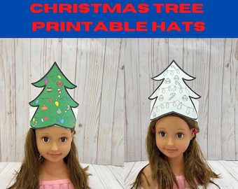 Christmas tree craft- printable hat