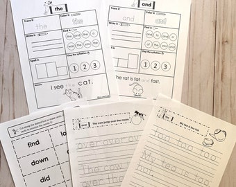 150 Sight Words Printable: Tracing, Coloring & Card Games (PDF)