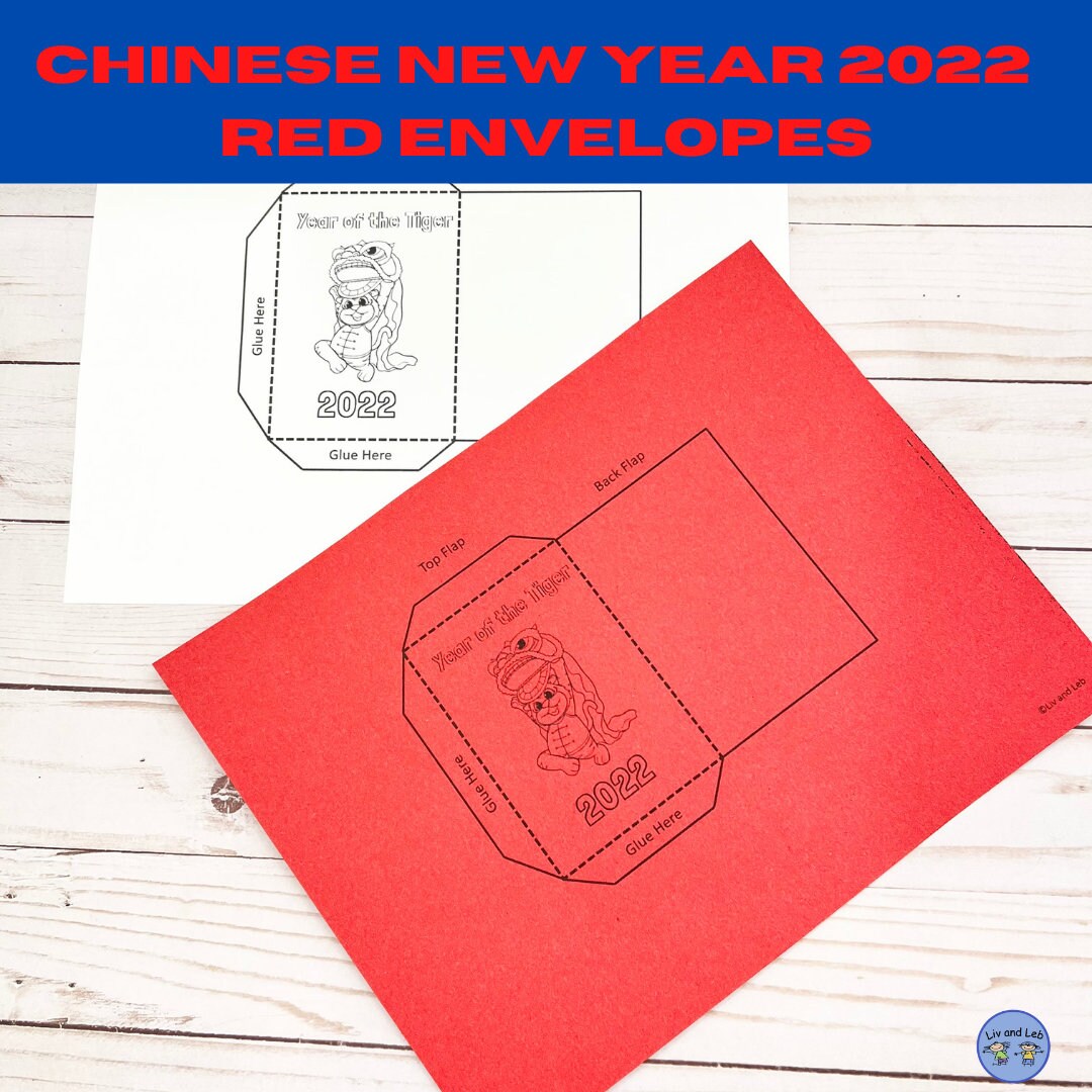 Lunar New Year 2022 Printable Red Envelopes - Etsy