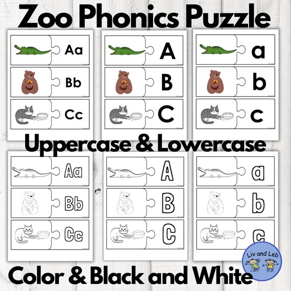 beginning sounds zoo animal phonics puzzles etsy ireland
