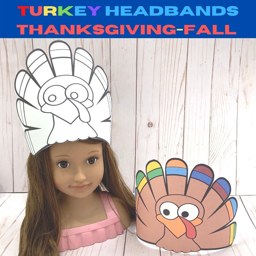 Turkey Headband Craft- Thanksgiving Party Hat - Etsy turkey-headband-craft-thanksgiving-party-hat-etsy