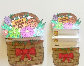 Mothers Day Flower Basket Craft