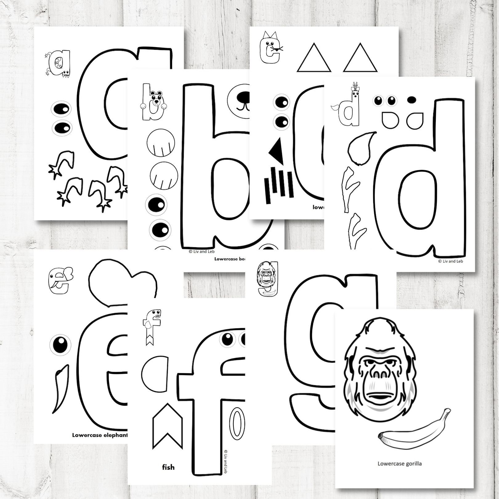 Alphabet Paper Craft Zoo Animal Alphabet Craft Letter Crafts for Kids