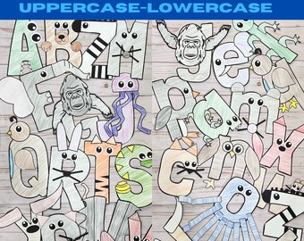 Alphabet Letter Craft for kids, Zoo Animal Craft, Alphabet Paper Craft