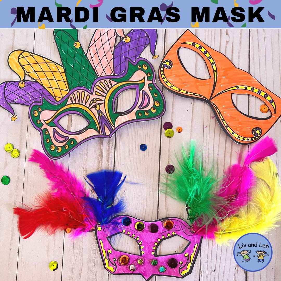 Mardi Gras Masks for Kids to Make - Happy Hooligans