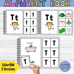 Interactive Alphabet Book for Beginning Sounds – Adapted ABC Book-Letter T