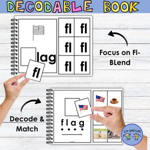 FL Blend Interactive Book | Consonant Blends fl | Phonics Decodable Centers