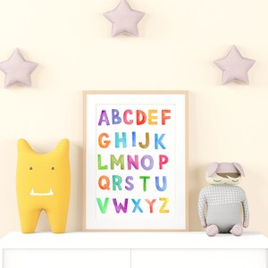 Alphabet Poster, Classroom ABC Poster, Nursery Alphabet Poster, Playroom ABC Wall Art