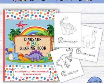 Dinosaur Alphabet Coloring Pages