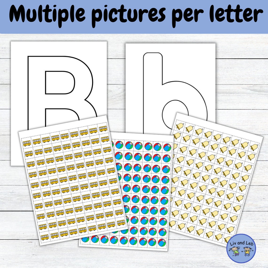 Alphabet Letters Collage Cut & Paste Printable Etsy