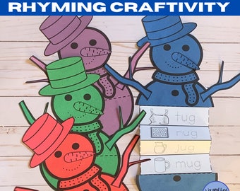 Rhyming Craft- Wort Familie- Schneemann