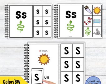 Interactive Alphabet Book for Beginning Sounds – Adapted ABC Book-Letter S