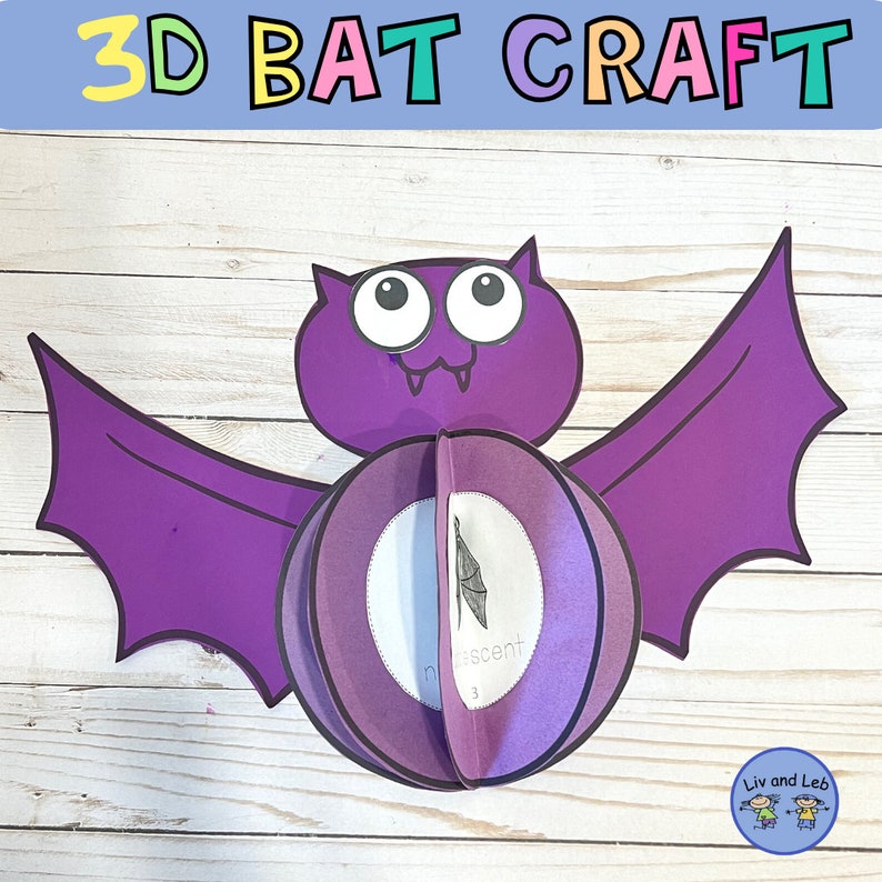 Bat Life Cycle Kids Craft Halloween Paper Craft - Etsy