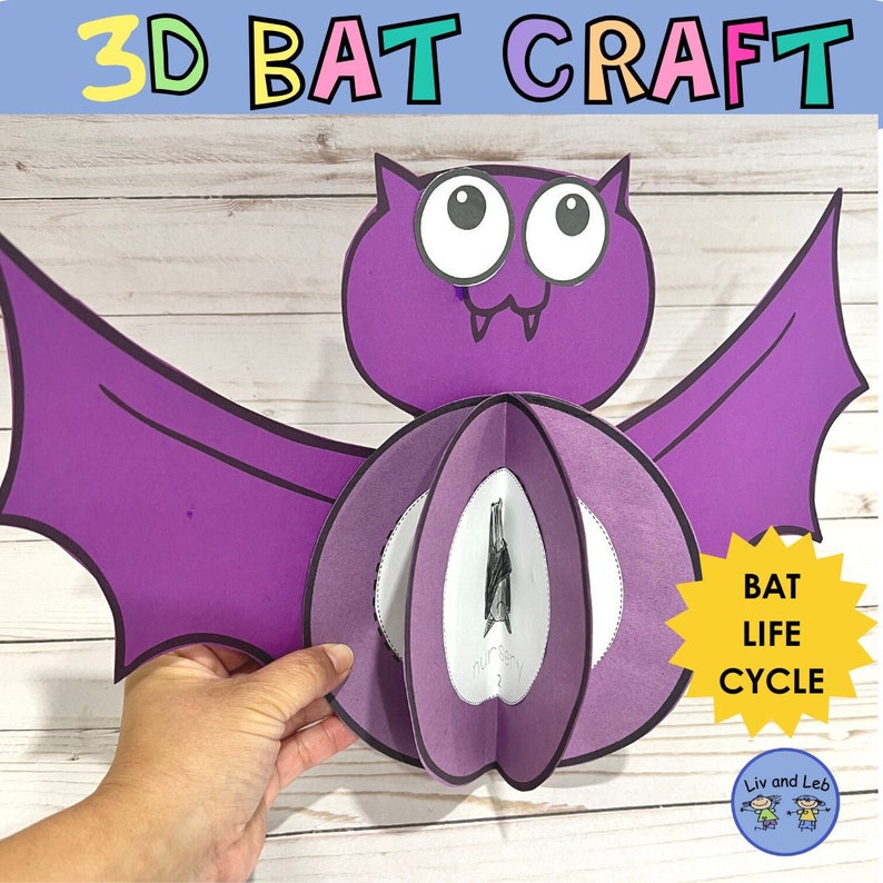 Bat Life Cycle Kids Craft Halloween Paper Craft - Etsy
