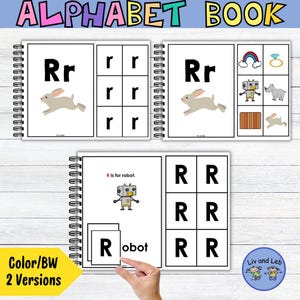 Interactive Alphabet Book for Beginning Sounds – Adapted ABC Book-Letter R