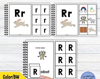 Interactive Alphabet Book for Beginning Sounds – Adapted ABC Book-Letter R