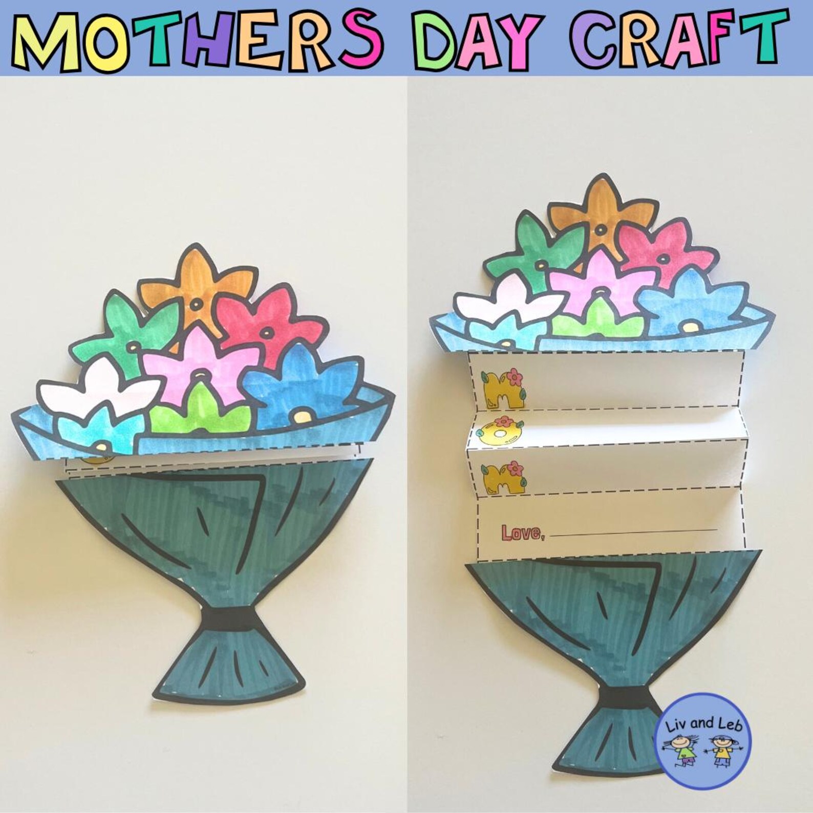 Mothers Day Paper Flower Craft - Etsy