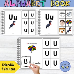 Interactive Alphabet Book for Beginning Sounds – Adapted ABC Book-Letter U