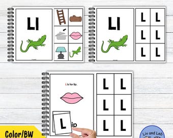 Interactive Alphabet Book for Beginning Sounds – Adapted ABC Book-Letter L