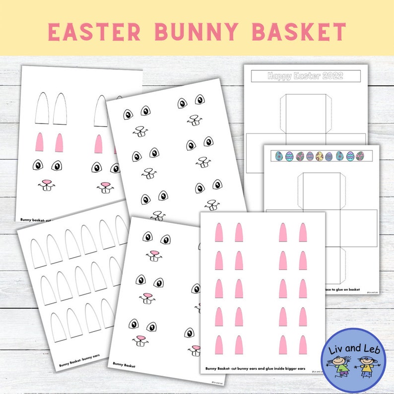 Printable Easter Bunny Basket Craft – Spring Activity (PDF) - Etsy