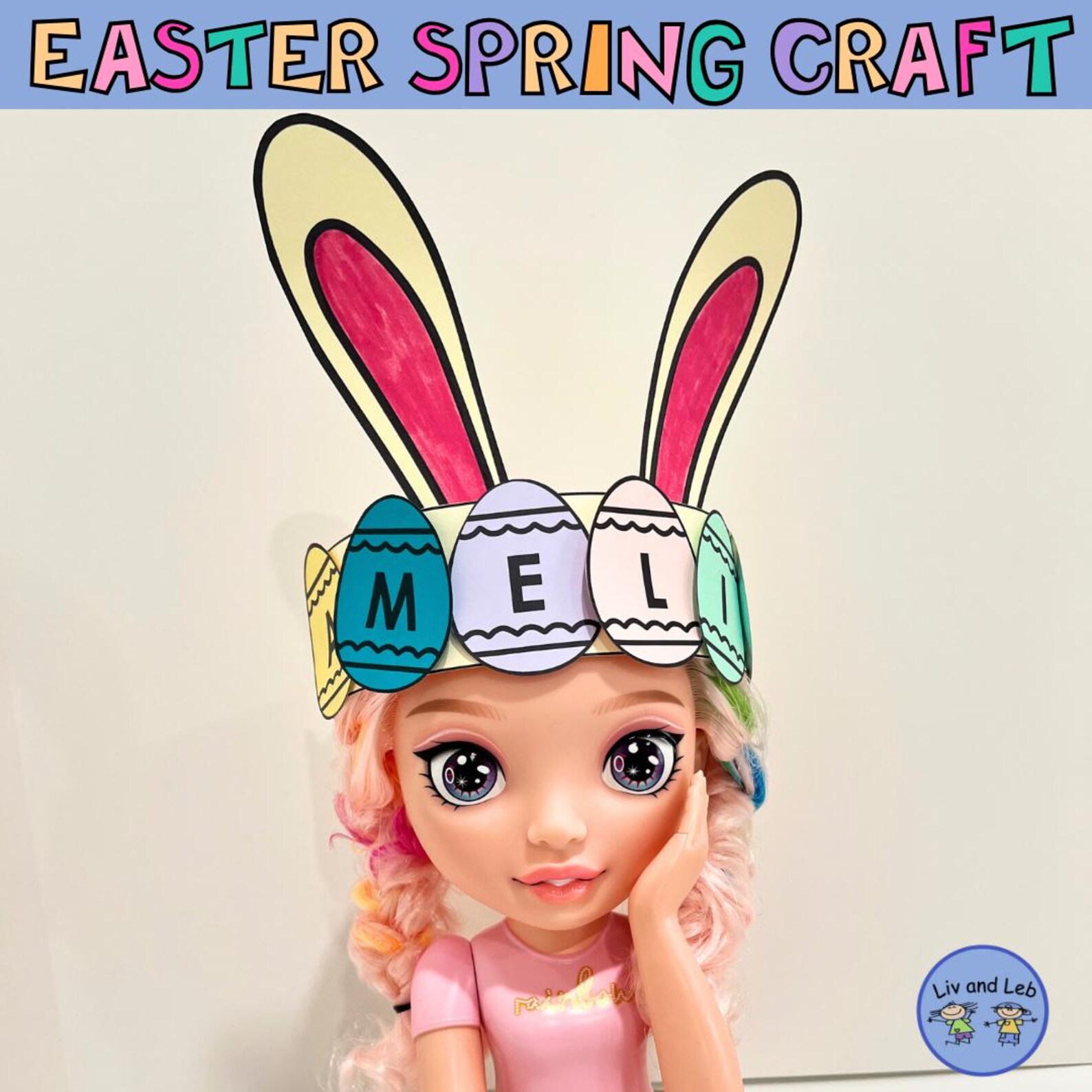 Easter Egg Name Craft: Spring Bunny Paper Hat (PDF Pattern) - Etsy