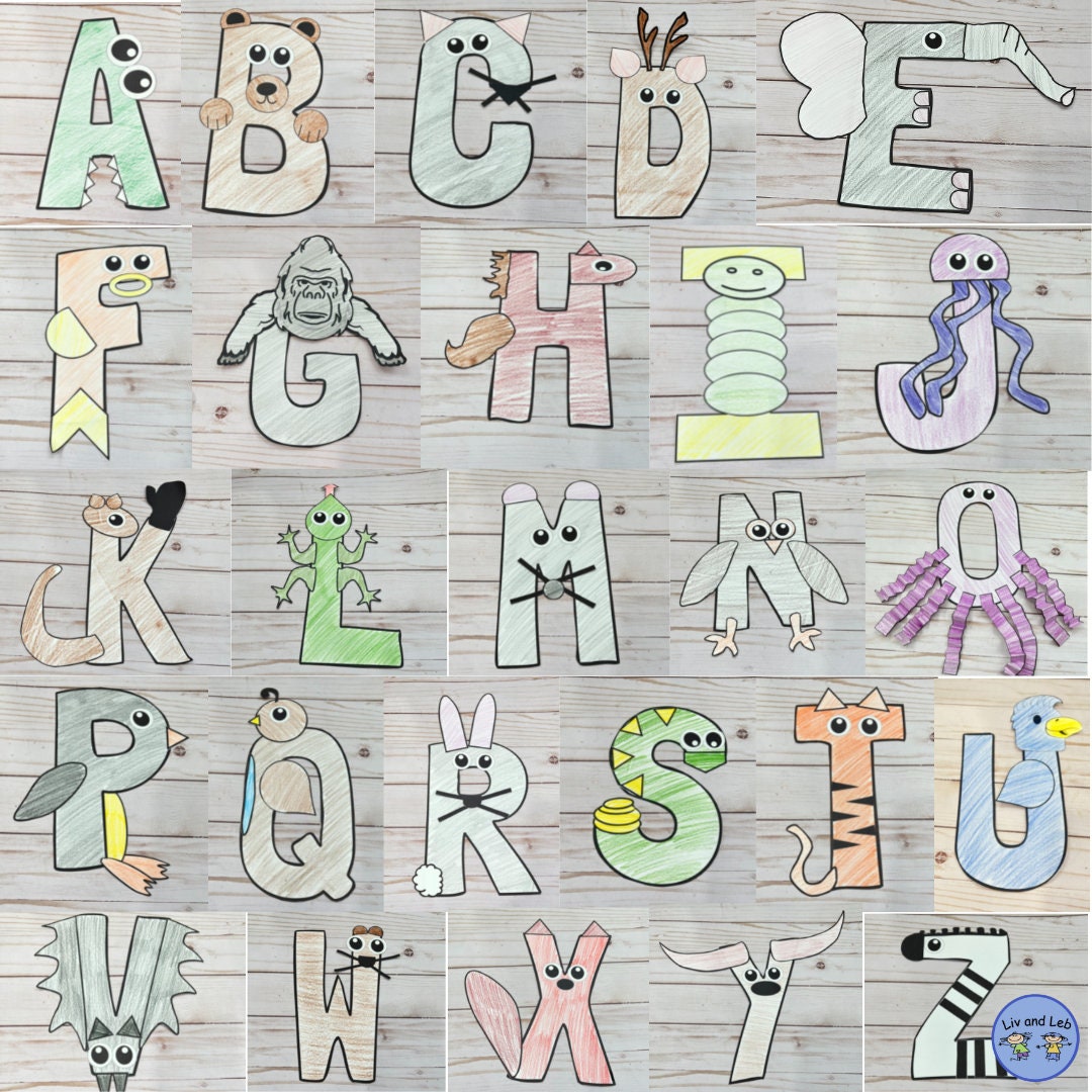 Alphabet Craft Zoo Animal Letter Craft Animal Letter Craft - Etsy