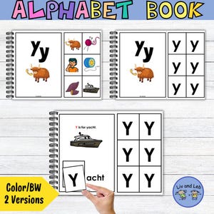 Interactive Alphabet Book for Beginning Sounds – Adapted ABC Book-Letter Y